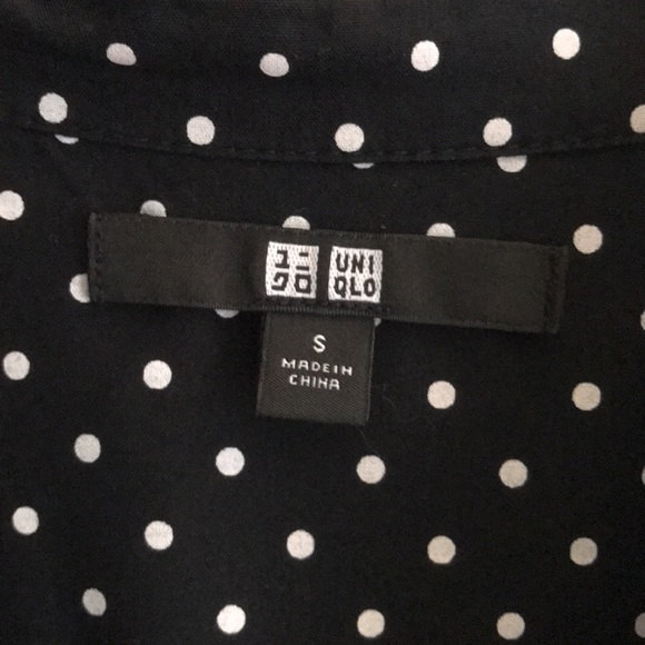 Uniqlo Polka Dot Shirt Blouse, Size S - Picture 2 of 3